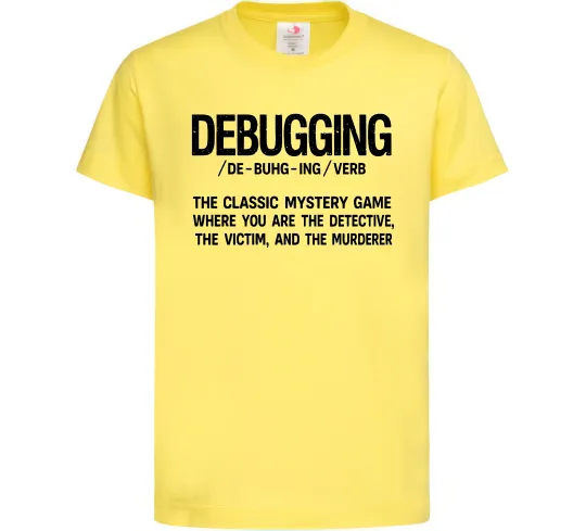 Детская футболка Debugging Лимонный фото