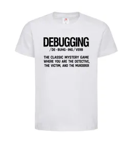 Дитяча футболка Debugging Білий фото