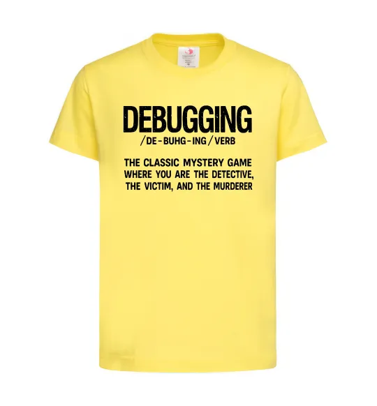 Детская футболка Debugging Лимонный фото