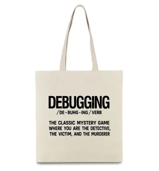 Эко-сумка Debugging Бежевый фото