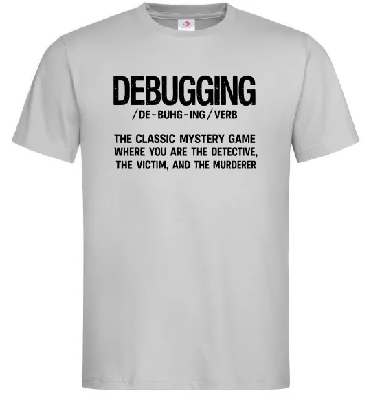 Мужская футболка Debugging Серый фото
