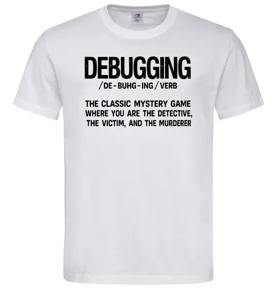 Мужская футболка Debugging Белый фото