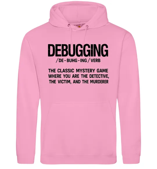 Мужская толстовка (худи) Debugging Розовый фото