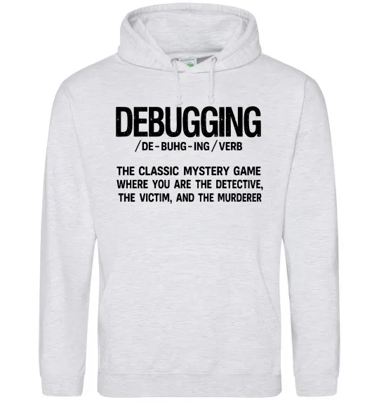 Женская толстовка (худи) Debugging Серый меланж фото