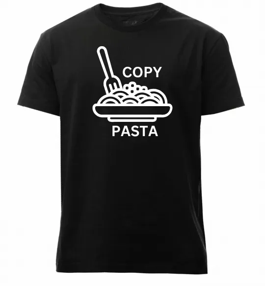 Мужская премиум футболка Copy Pasta Черный фото
