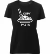 Жіноча преміум футболка Copy Pasta Чорний фото