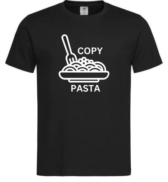 Мужская футболка Copy Pasta Черный фото