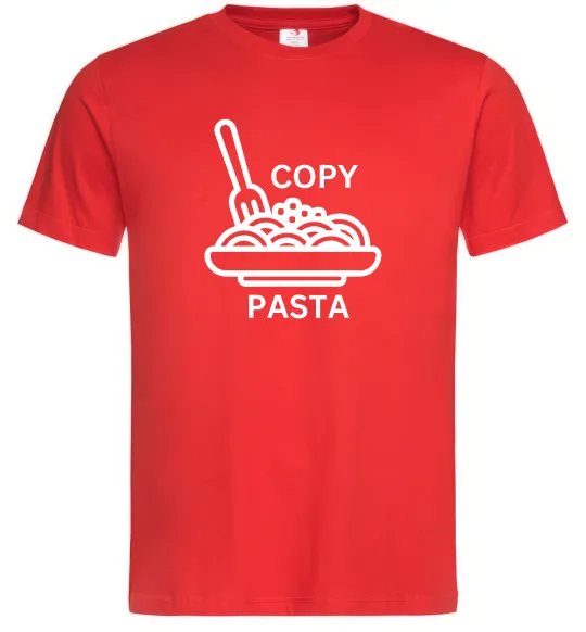 Мужская футболка Copy Pasta Красный фото