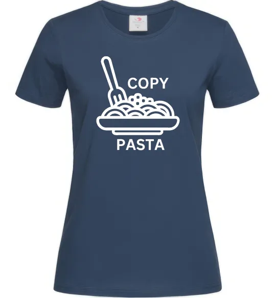 Жіноча футболка Copy Pasta Темно-синій фото