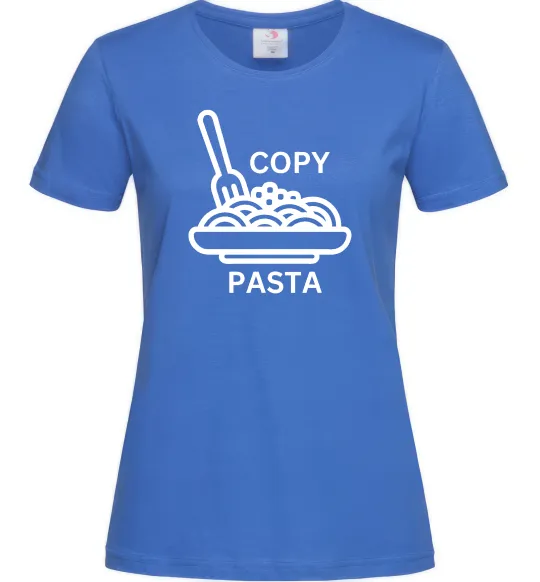 Жіноча футболка Copy Pasta Яскраво-синій фото