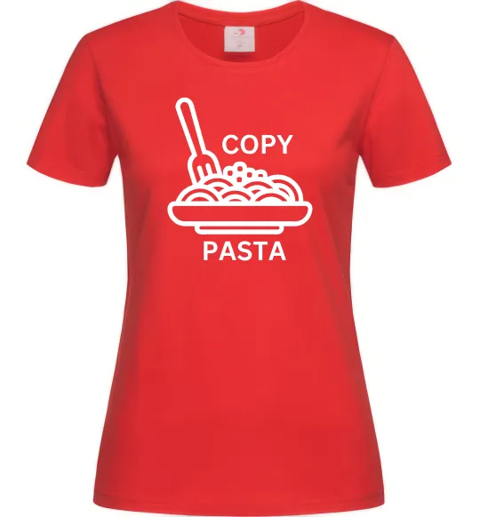 Жіноча футболка Copy Pasta Червоний фото