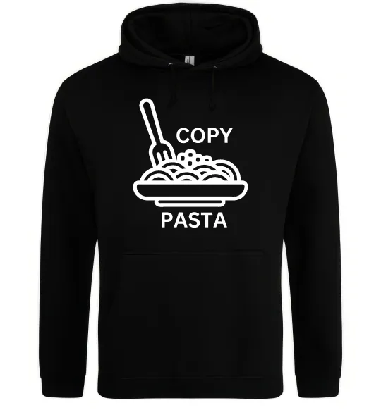 Женская толстовка (худи) Copy Pasta Черный фото