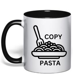 Чашка с цветной ручкой Copy Pasta