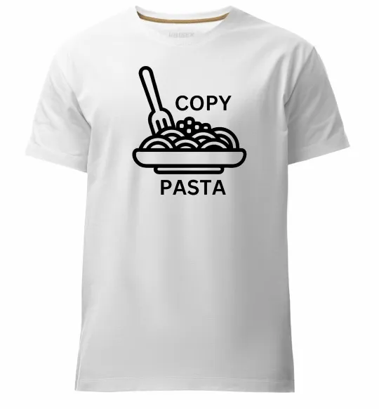 Мужская премиум футболка Copy Pasta Белый фото