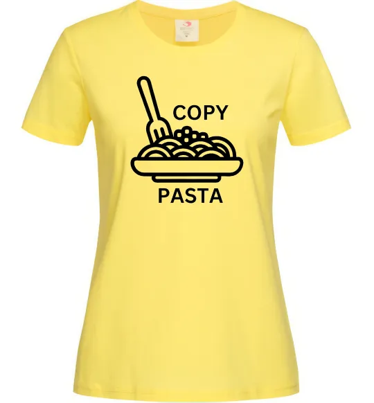 Жіноча футболка Copy Pasta Лимонний фото