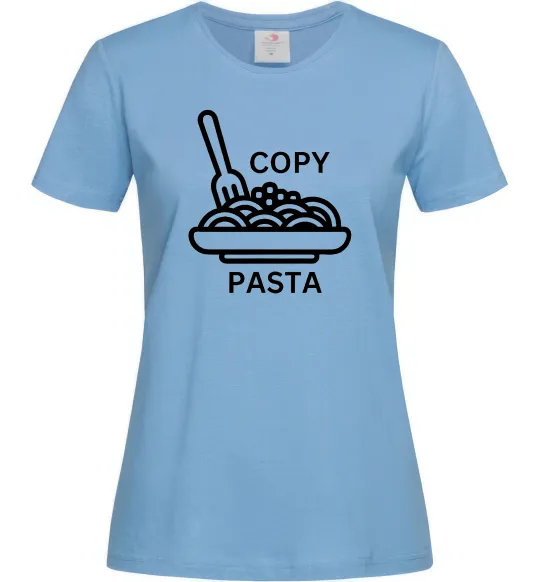 Жіноча футболка Copy Pasta Блакитний фото
