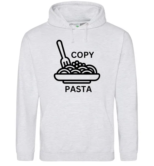 Женская толстовка (худи) Copy Pasta Серый меланж фото