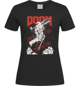 Женская футболка Doom blood Черный фото
