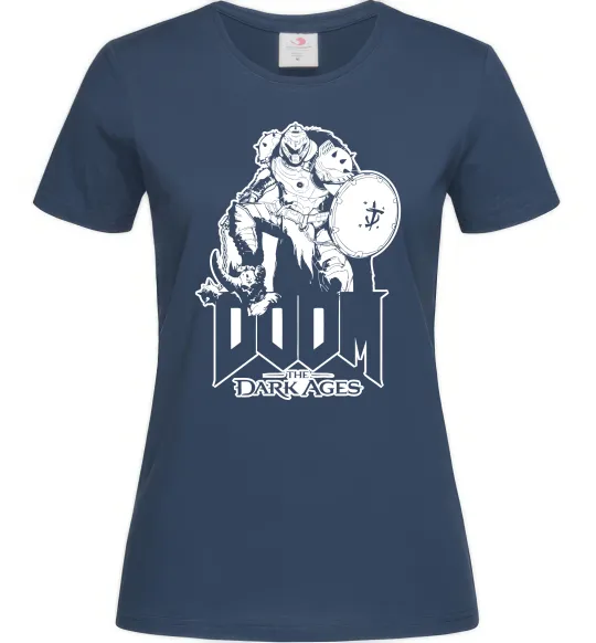 Женская футболка Doom dark ages Темно-синий фото