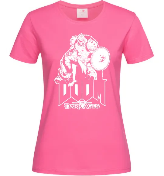 Женская футболка Doom dark ages Ярко-розовый фото