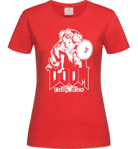 Женская футболка Doom dark ages Красный фото