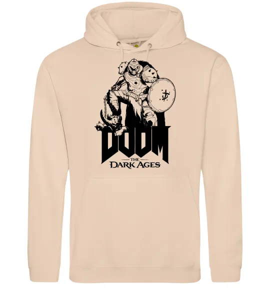 Мужская толстовка (худи) Doom dark ages Песочный фото