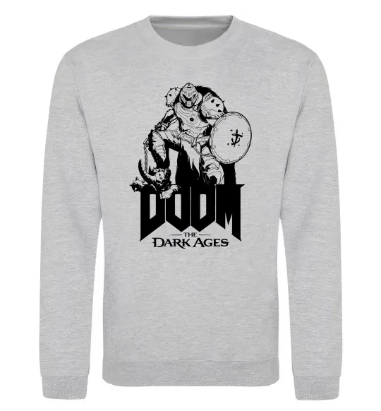 Свитшот Doom dark ages Серый меланж фото