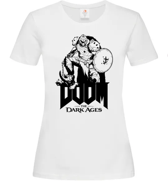 Женская футболка Doom dark ages Белый фото