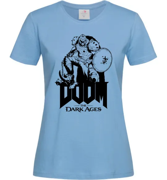 Женская футболка Doom dark ages Голубой фото