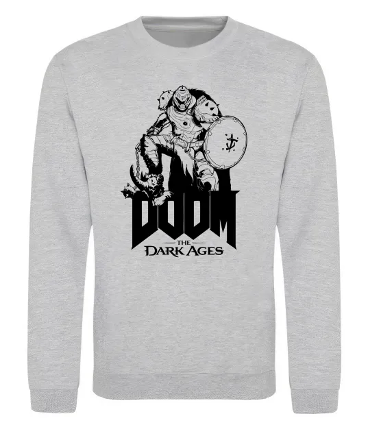 Свитшот Doom dark ages Серый меланж фото