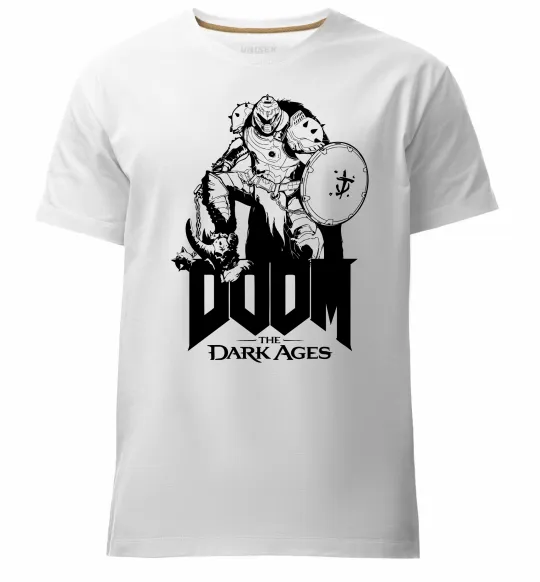 Чоловіча преміум футболка Doom dark ages Білий фото