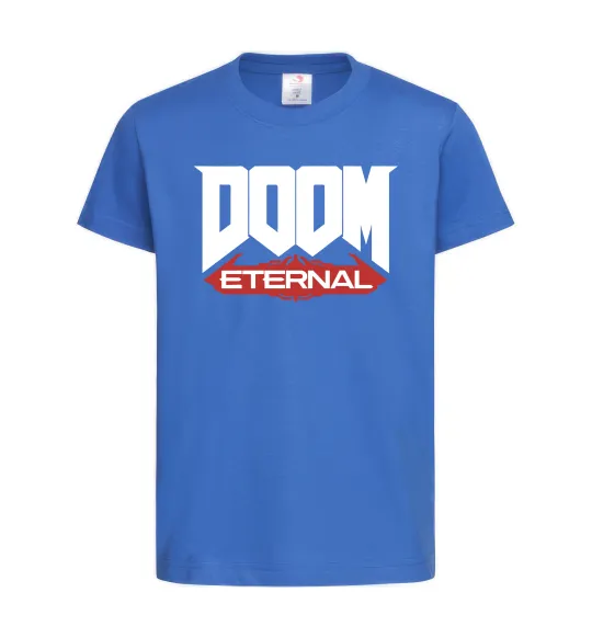 Дитяча футболка Doom eternal Яскраво-синій фото