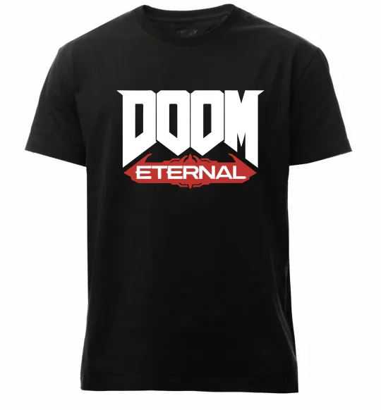 Чоловіча преміум футболка Doom eternal Чорний фото