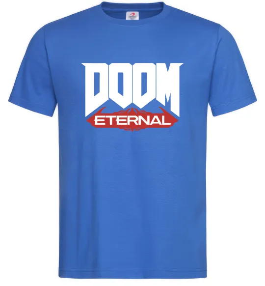 Мужская футболка Doom eternal Ярко-синий фото
