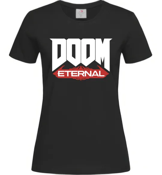 Женская футболка Doom eternal Черный фото