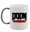Чашка с цветной ручкой Doom eternal Серебро фото