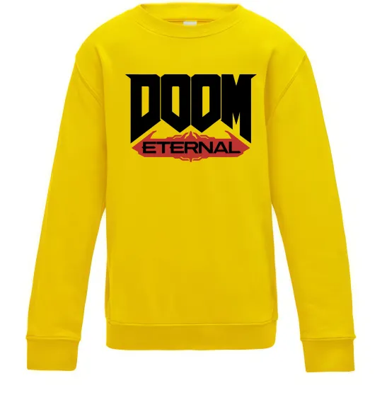 Детский Свитшот Doom eternal Солнечно желтый фото