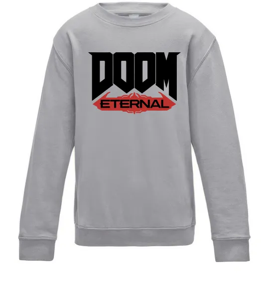 Детский Свитшот Doom eternal Серый меланж фото