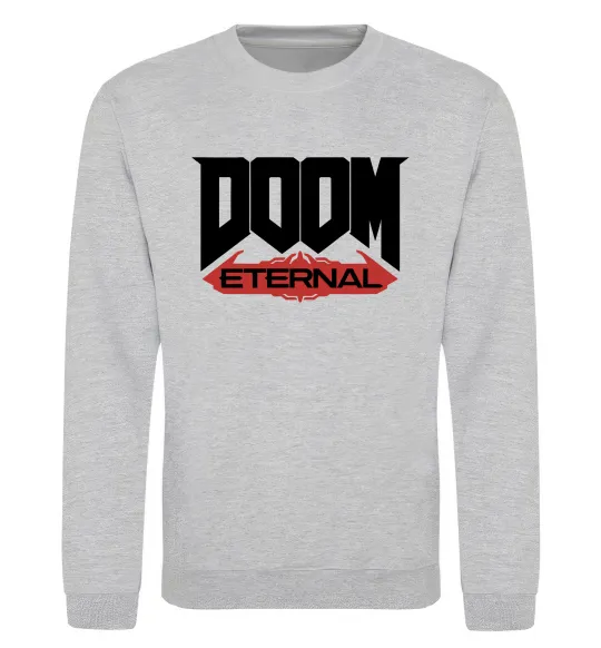 Свитшот Doom eternal Серый меланж фото