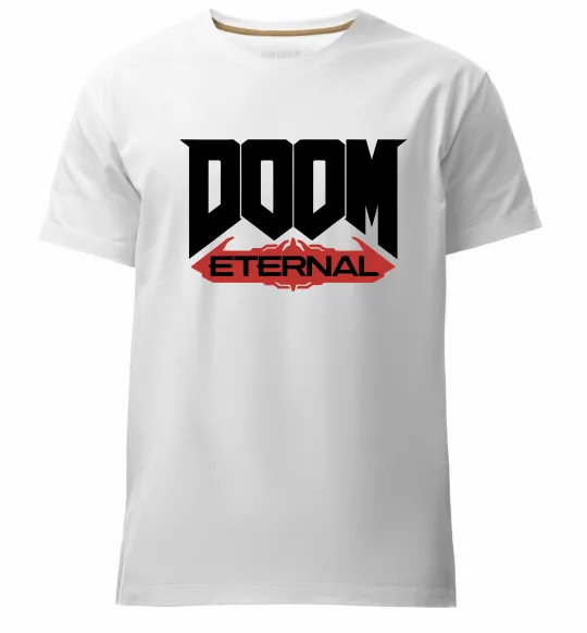 Чоловіча преміум футболка Doom eternal Білий фото