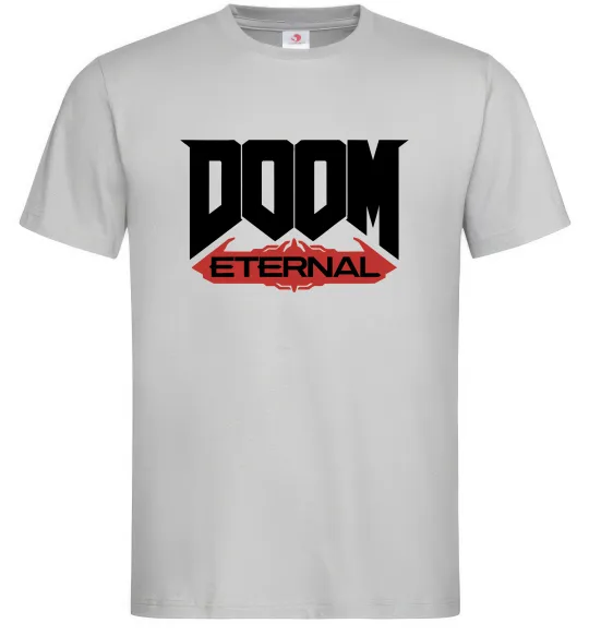 Мужская футболка Doom eternal Серый фото