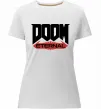 Жіноча преміум футболка Doom eternal Білий фото