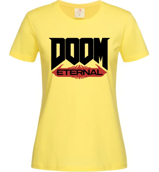 Женская футболка Doom eternal Лимонный фото