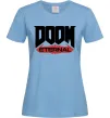 Женская футболка Doom eternal Голубой фото