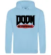 Мужская толстовка (худи) Doom eternal Голубой фото