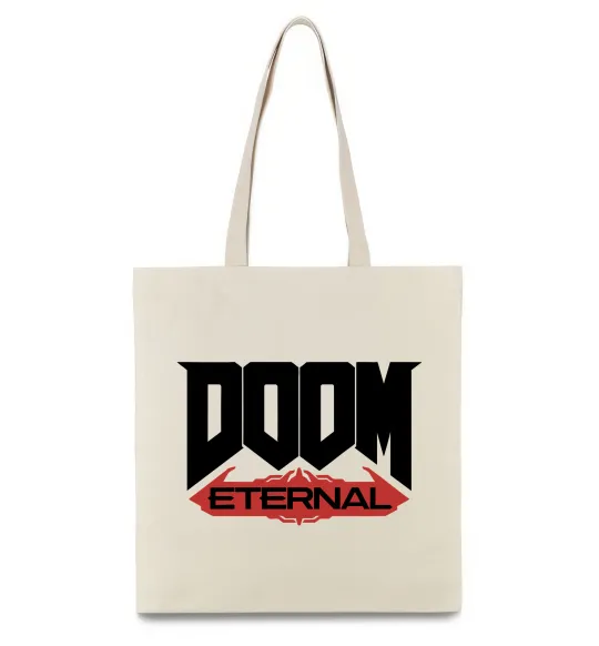 Эко-сумка Doom eternal Бежевый фото