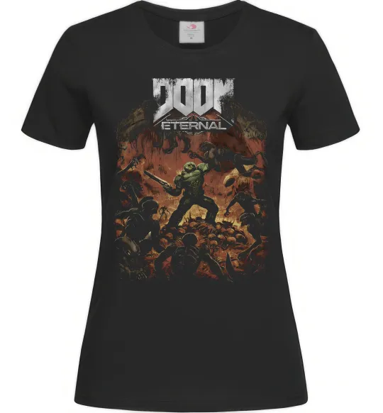 Женская футболка Eternal Doom Черный фото
