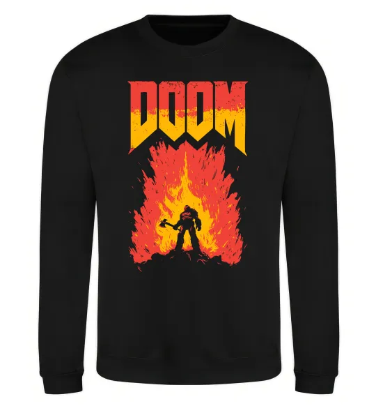 Свитшот Doom fire Черный фото