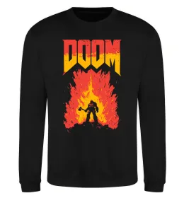 Світшот Doom fire Чорний фото