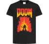 Детская футболка Doom fire Черный фото